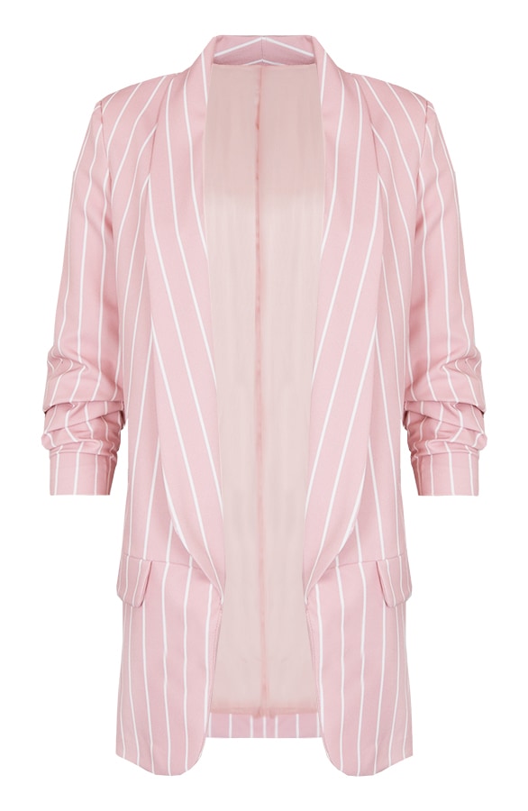 Gestreepte Blazer Roze – shoparchief