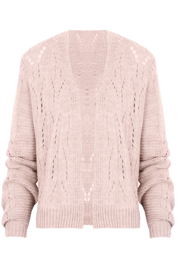 Gebreid Vest Open Roze – shoparchief
