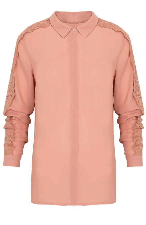 Kanten Blouse Deluxe Roze – shoparchief