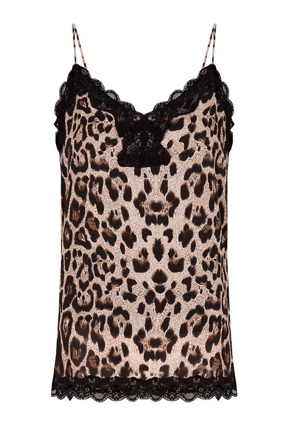 Kanten Panter Top Bruin – shoparchief