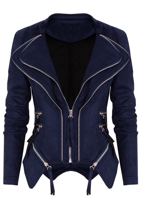 Suede Rits Jasje Marine – shoparchief