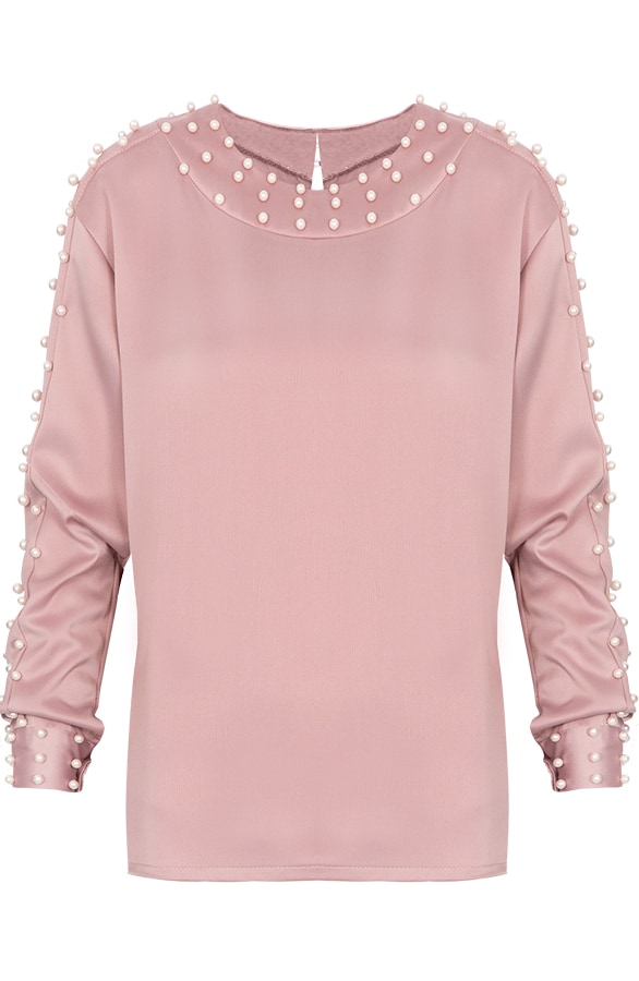 Zijde Parel Blouse Roze – shoparchief