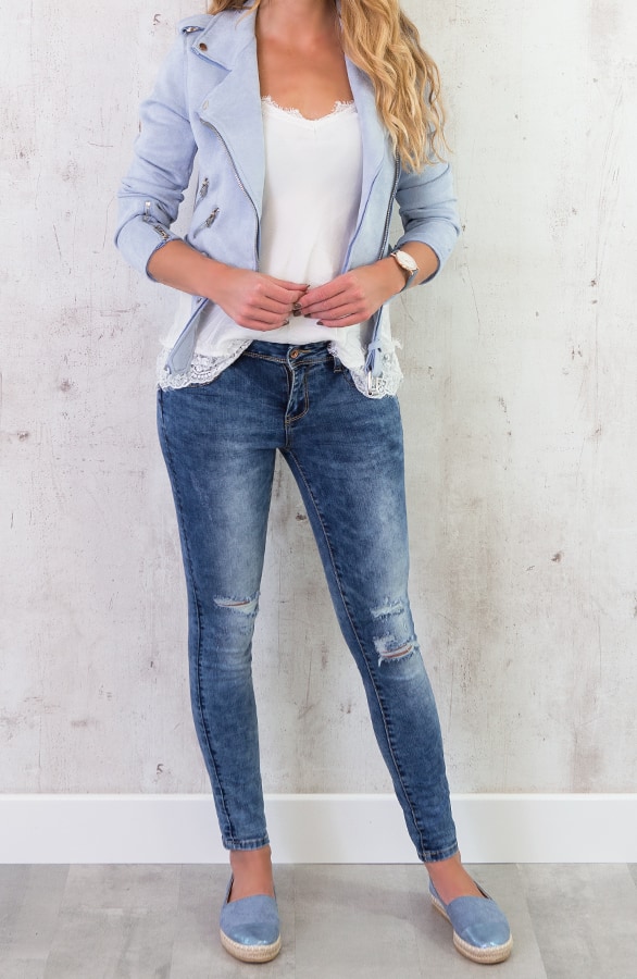 Suedine Jacket Exclusive Babyblauw – shoparchief, foto 6