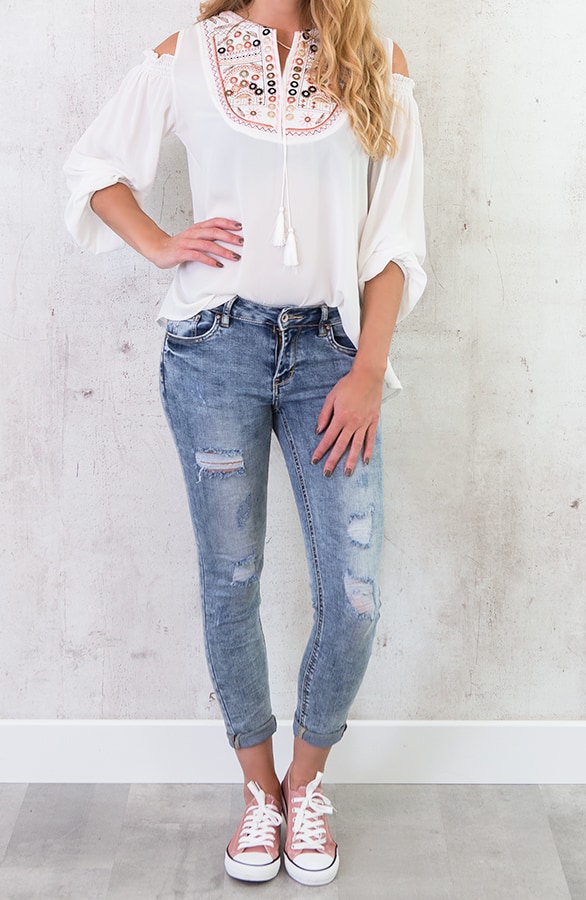 Mirror Ibiza Blouse Wit – shoparchief, foto 7