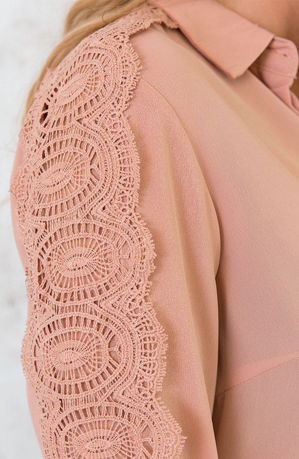 Kanten Blouse Deluxe Roze – shoparchief, foto 6