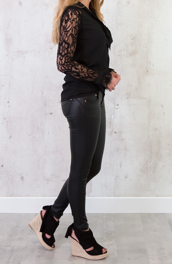Suede Wedges Zwart – shoparchief, foto 5