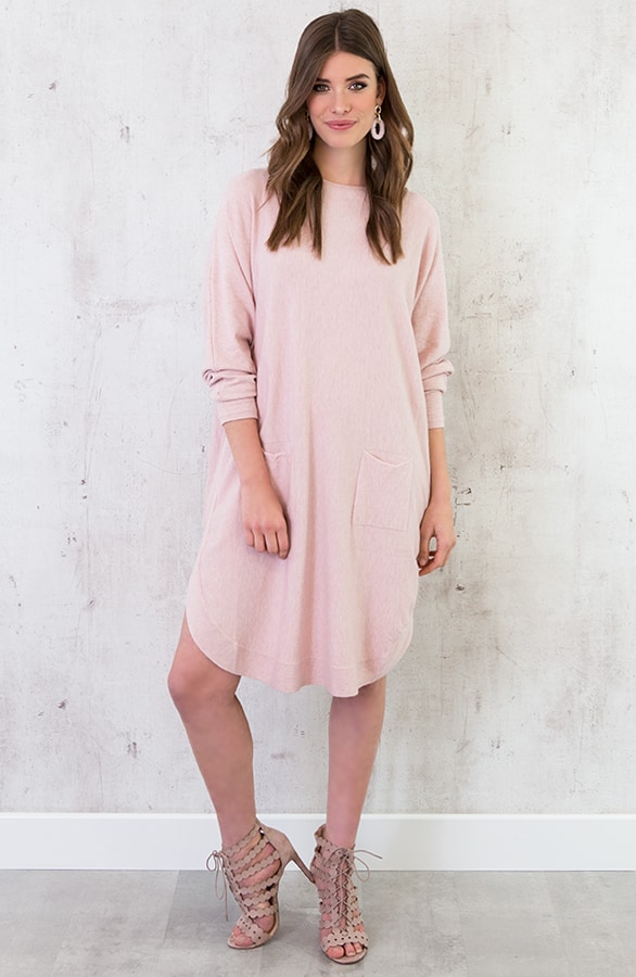 Comfy Trui Lang Poederroze – shoparchief