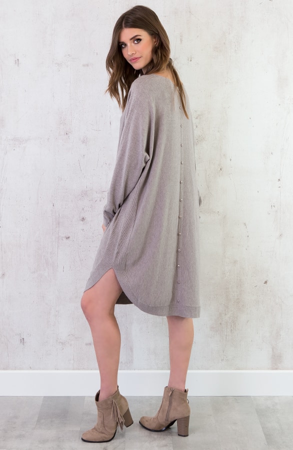 Comfy Trui Lang Taupe – shoparchief, foto 3