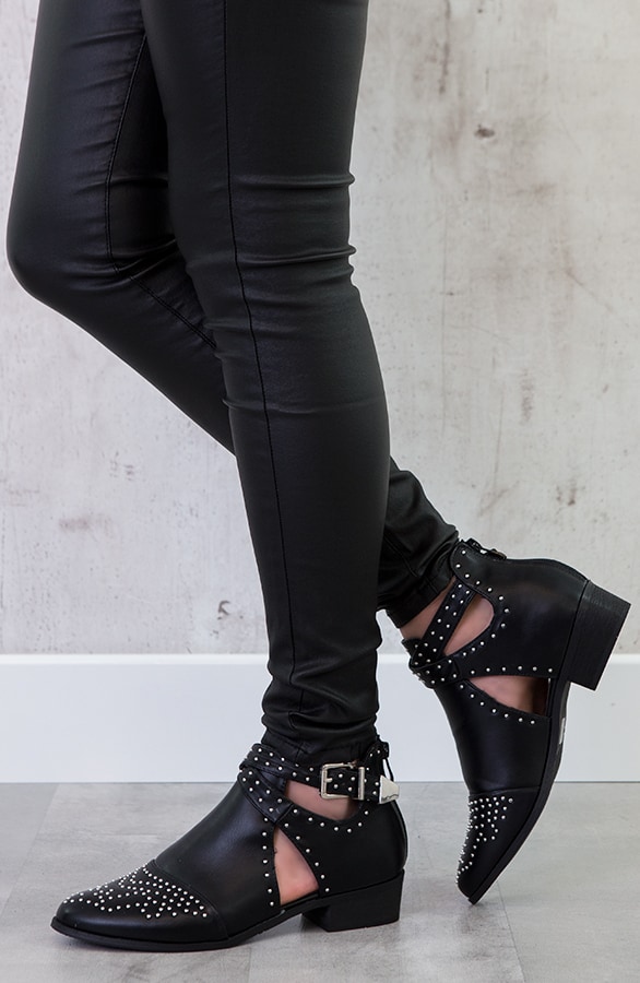 Studs Cut Out Boots – shoparchief, foto 3