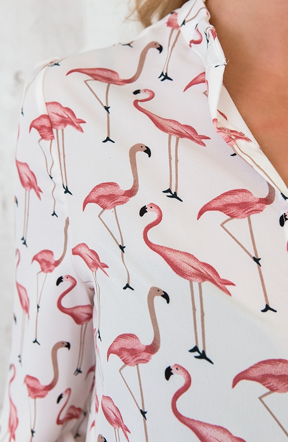 Flamingo Blouse Creme – shoparchief, foto 4