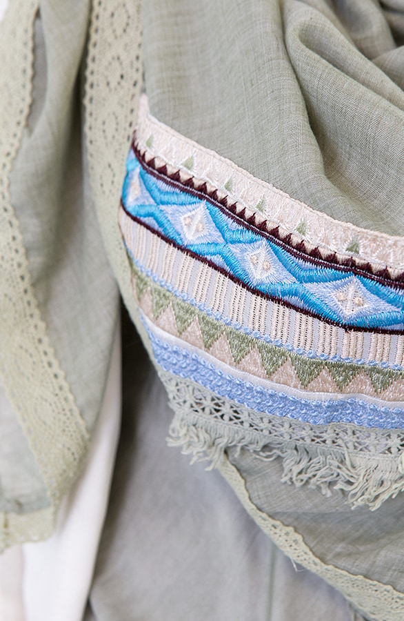 Boho Sjaal Legergroen – shoparchief, foto 3