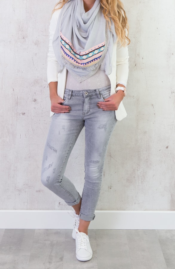 Boho Sjaal Grijs – shoparchief, foto 4
