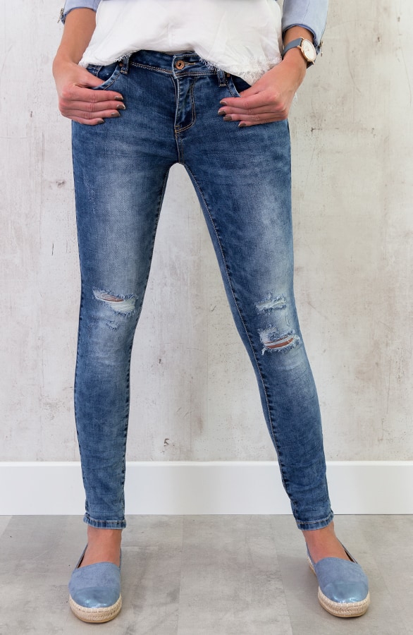 Damaged Spijkerbroek Blauw – shoparchief, foto 2