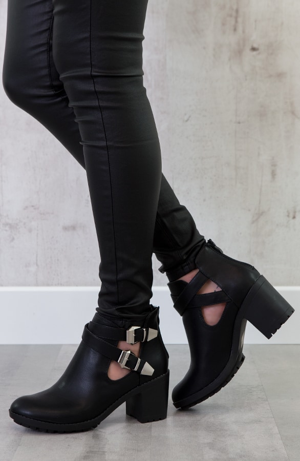 Chelsea Buckle Boots Zwart – shoparchief, foto 2