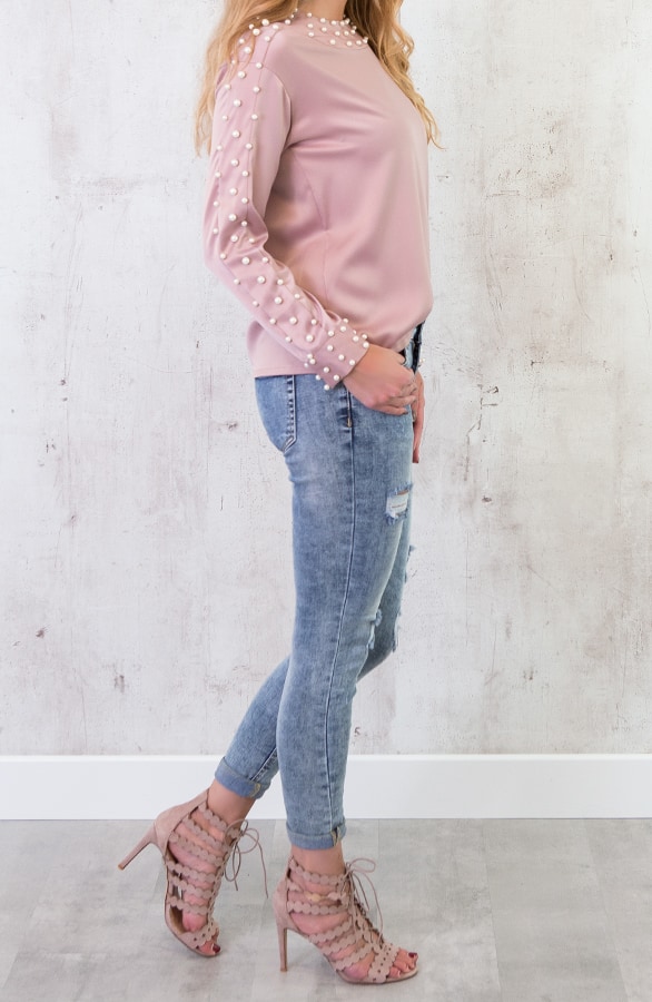 Zijde Parel Blouse Roze – shoparchief, foto 4