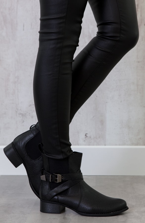 Snake Gesp Boots Zwart – shoparchief, foto 2