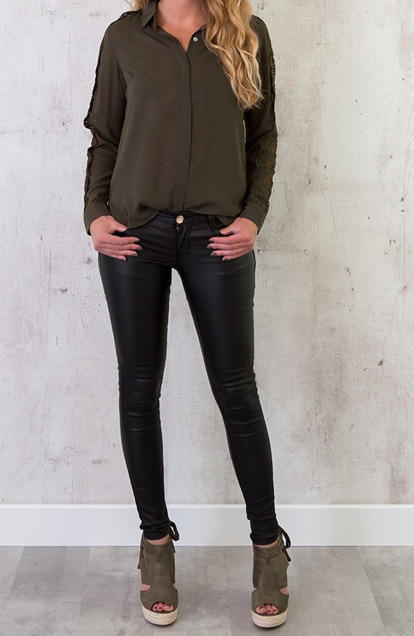 Kanten Blouse Deluxe Groen – shoparchief, foto 6