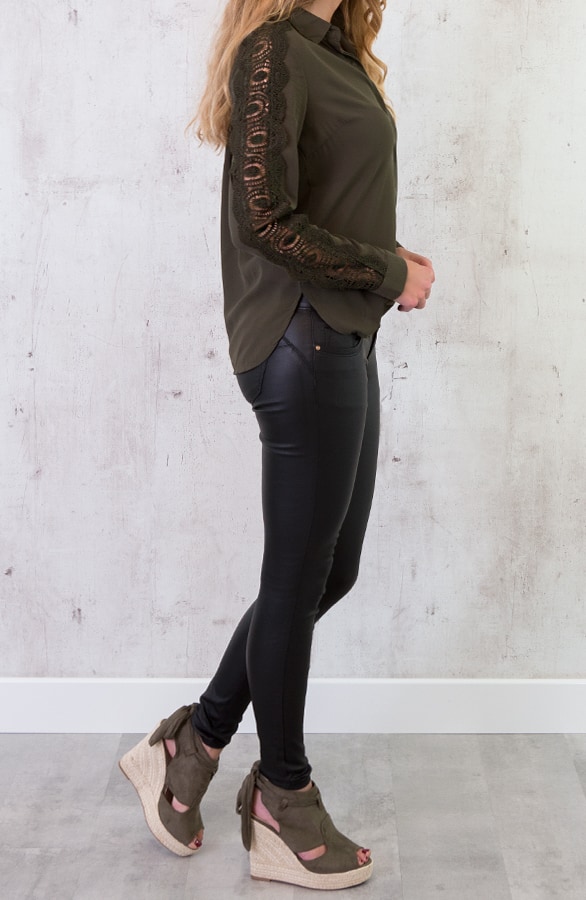 Kanten Blouse Deluxe Groen – shoparchief, foto 3
