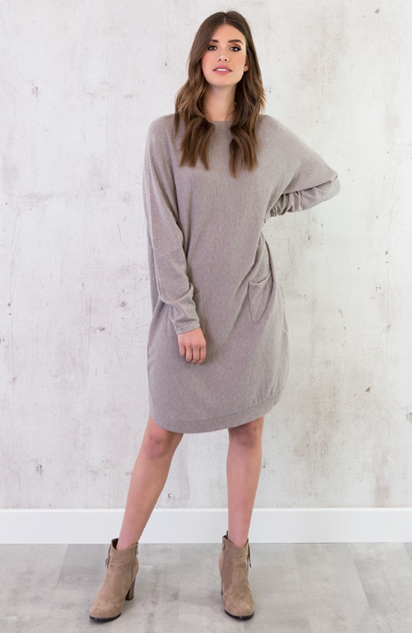 Comfy Trui Lang Taupe – shoparchief, foto 4