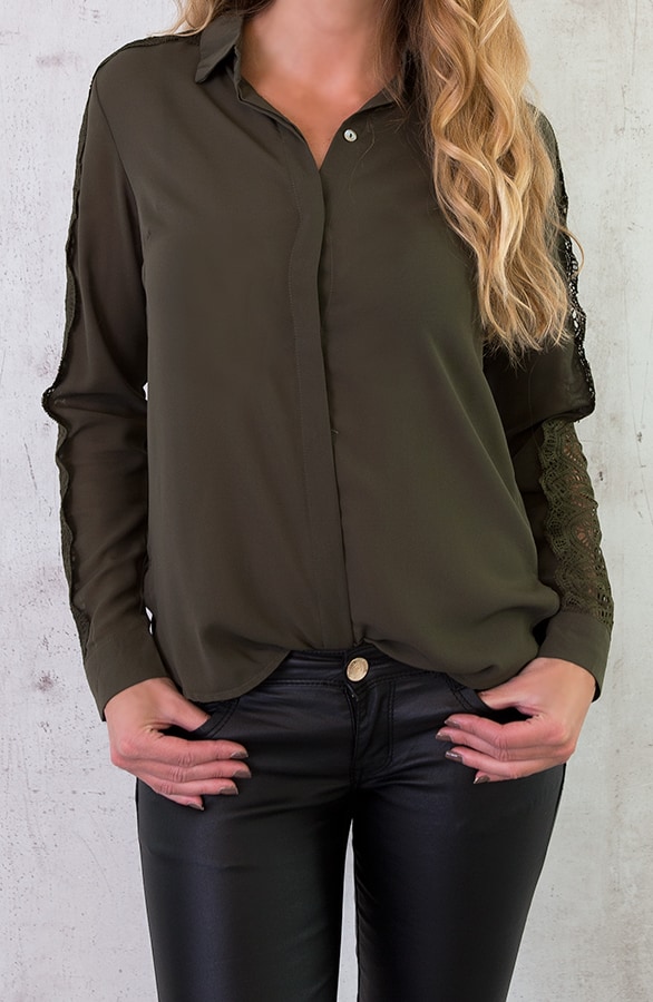 Kanten Blouse Deluxe Groen – shoparchief, foto 2