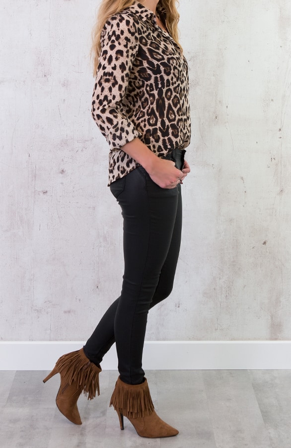 Leopard Blouse Favorite Bruin – shoparchief, foto 4