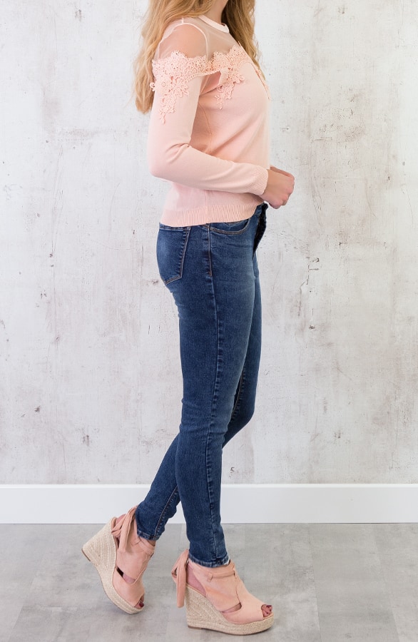 Suede Wedges Poederroze – shoparchief, foto 6