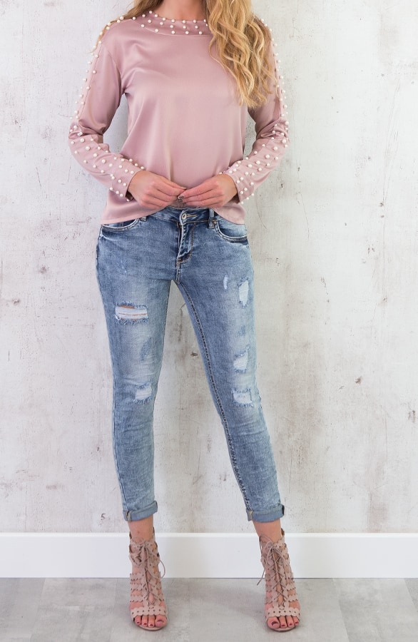Zijde Parel Blouse Roze – shoparchief, foto 6