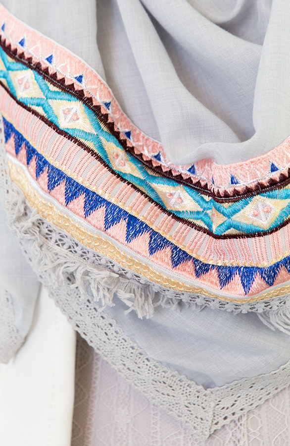 Boho Sjaal Grijs – shoparchief, foto 3