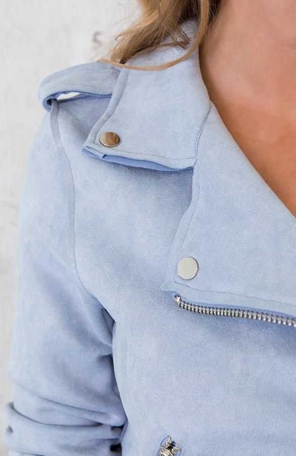 Suedine Jacket Exclusive Babyblauw – shoparchief, foto 5