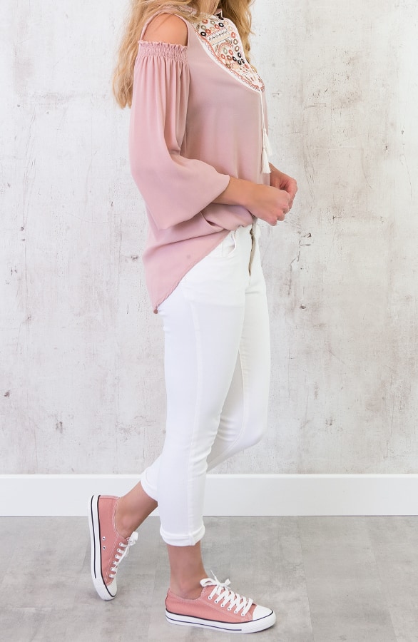 Stretch Broek Wit – shoparchief, foto 5