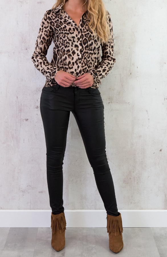 Leopard Blouse Favorite Bruin – shoparchief, foto 7