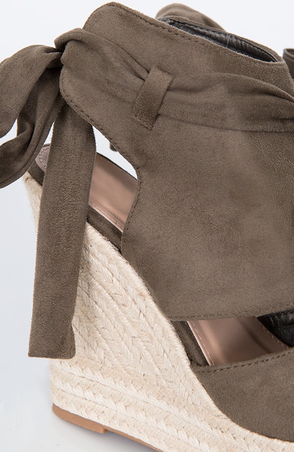 Suede Wedges Legergroen – shoparchief, foto 7
