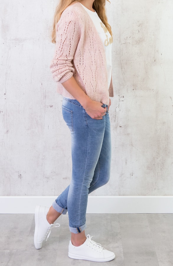 Gebreid Vest Open Roze – shoparchief, foto 4