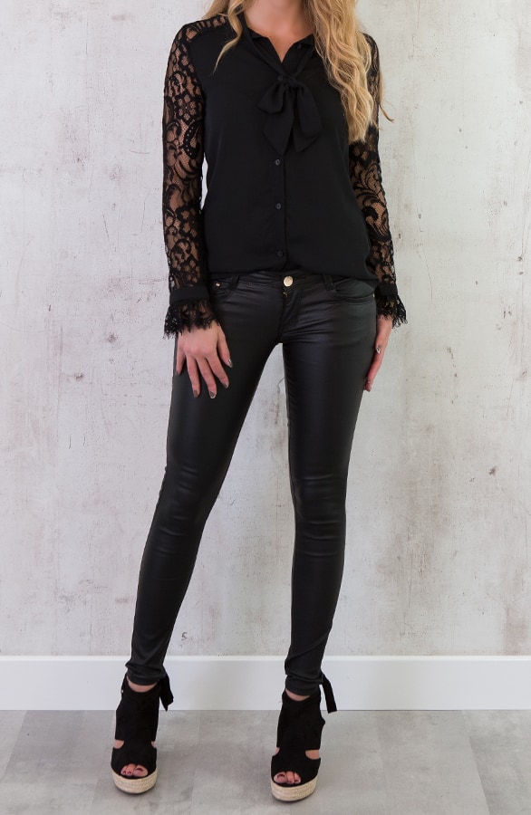 Suede Wedges Zwart – shoparchief, foto 4