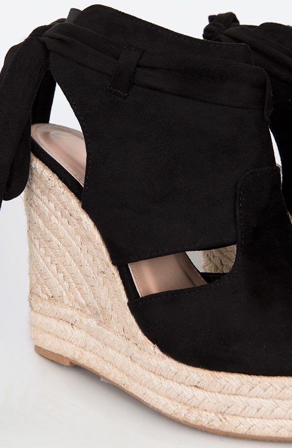 Suede Wedges Zwart – shoparchief, foto 6
