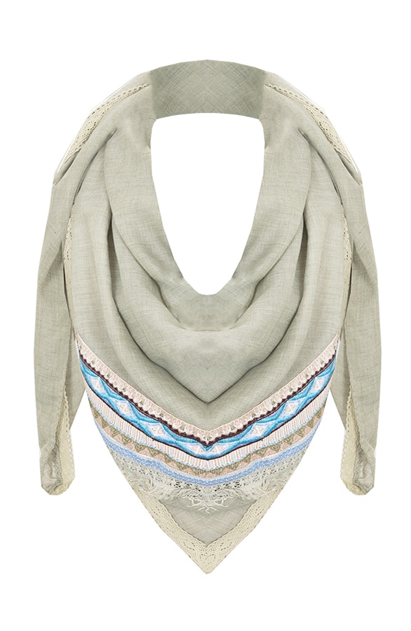 Boho Sjaal Legergroen – shoparchief