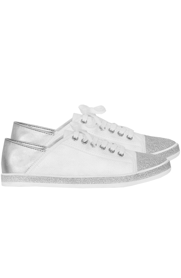 Glitter Sneakers Zilver – shoparchief