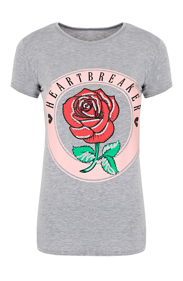 Heartbreaker Top Grijs – shoparchief