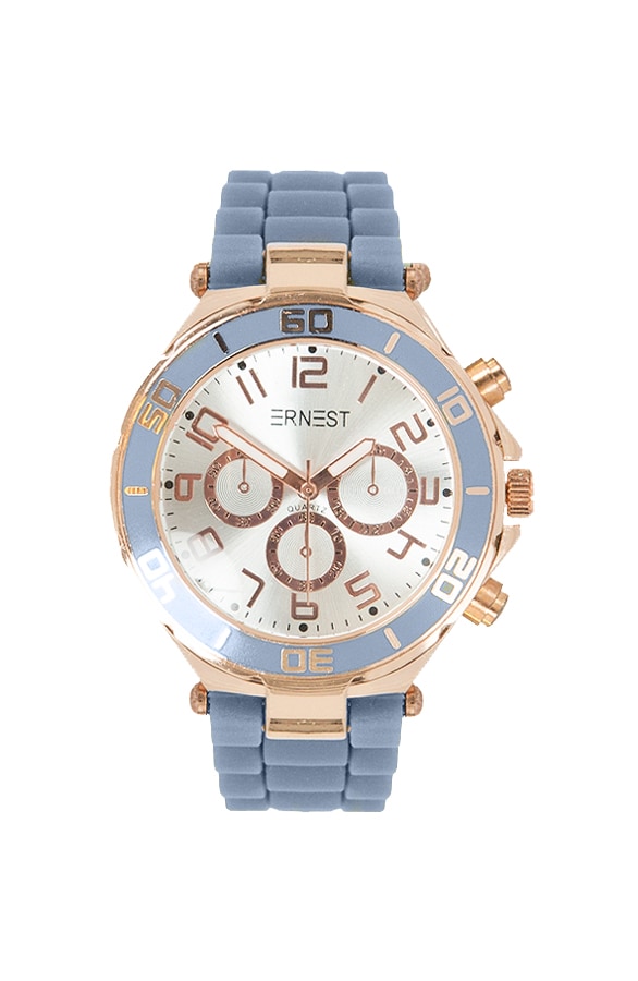 Horloge Rubber Jeansblauw – shoparchief