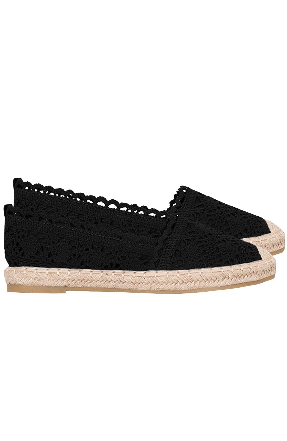 Kanten Espadrilles Zwart – shoparchief