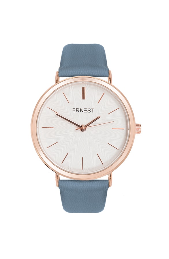 Leren Horloge Jeansblauw – shoparchief