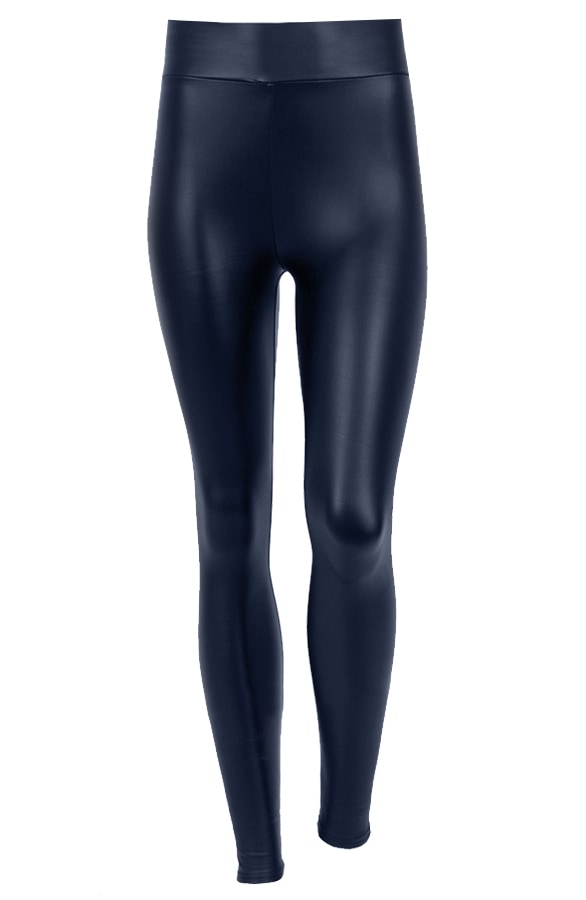 Leren Legging Marineblauw – shoparchief