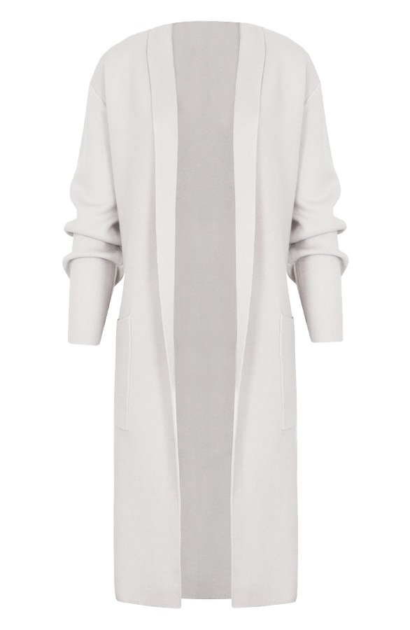 Maxi Vest Gebreid Ivoor – shoparchief