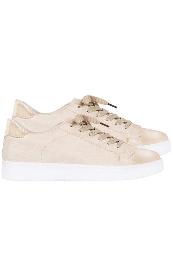 Glitter Sneakers Metallic Beige – shoparchief, foto 3