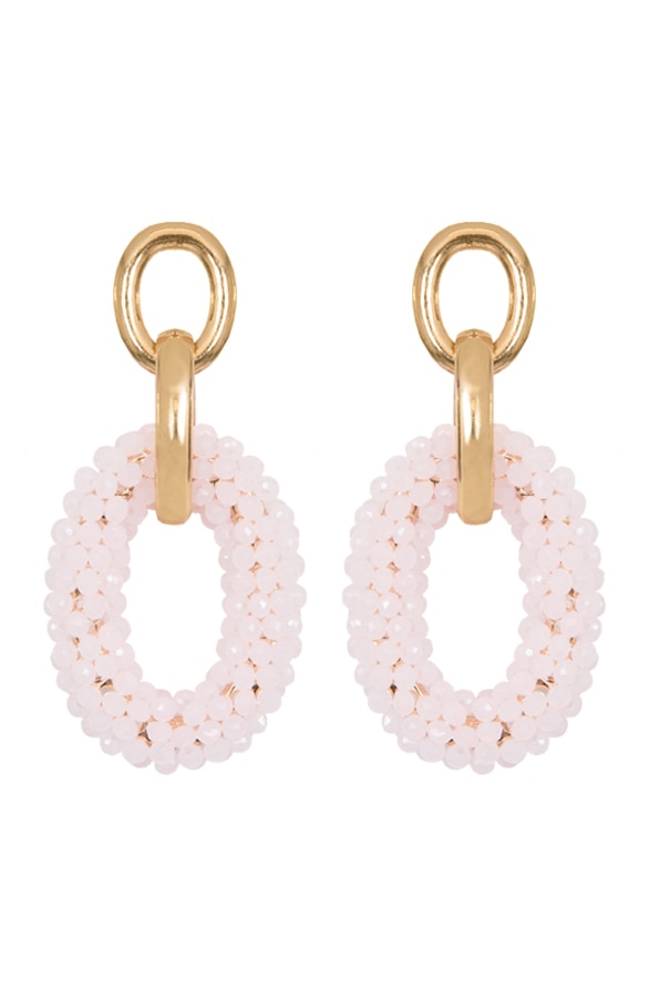 Oval Luxury Oorbellen Roze – shoparchief