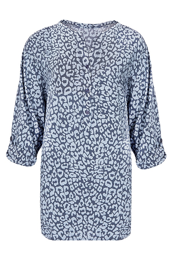 Panter Blouse Oversized Blauw – shoparchief