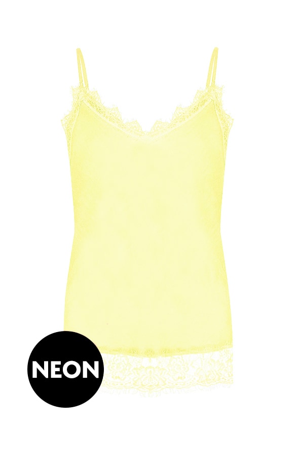 Romance Lace Top Neon Geel – shoparchief