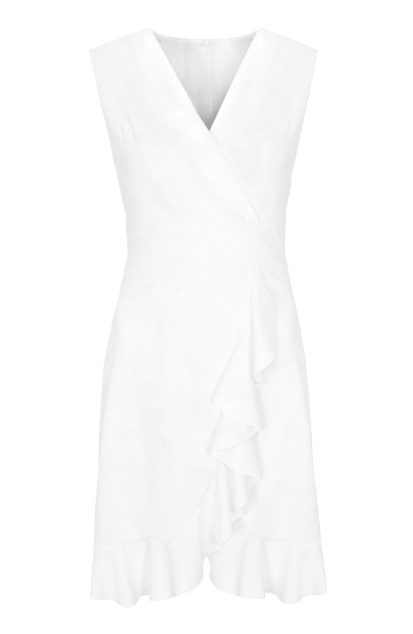 Ruches V Jurk Creme – shoparchief