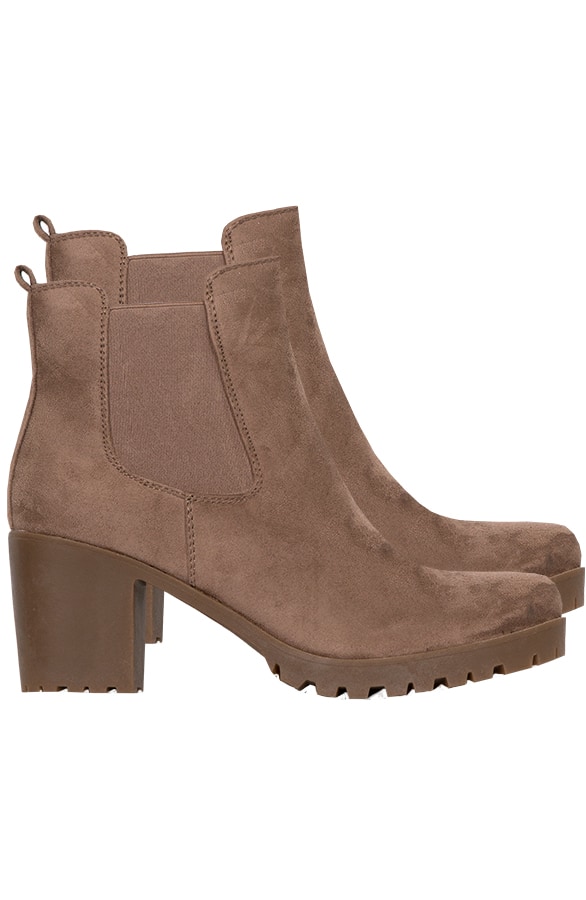 Suede Chelsea Boots Taupe – shoparchief