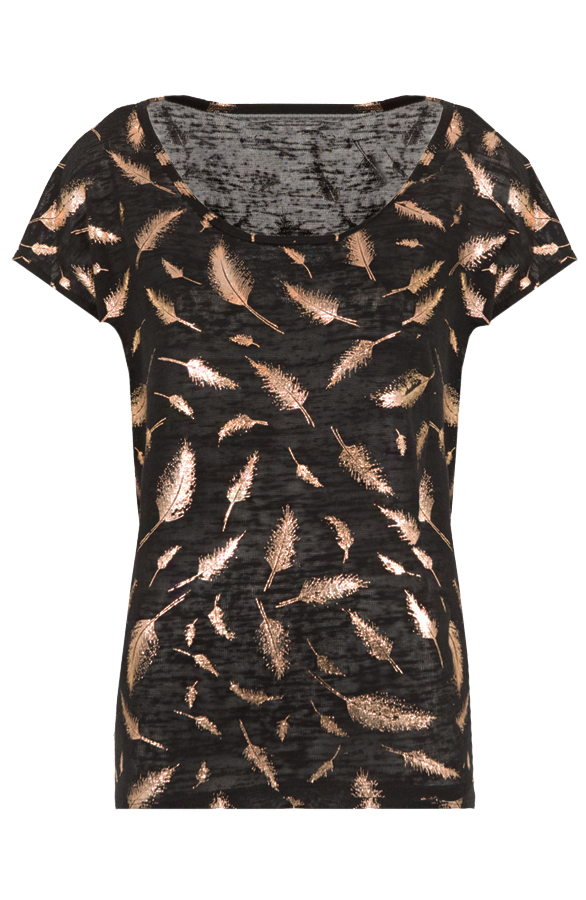 Veren Top Metallic Zwart – shoparchief
